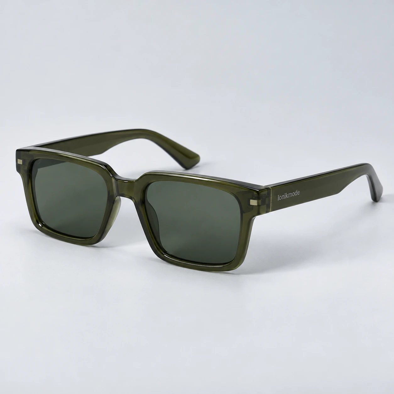 Sector Square, Dark olive frame with dark green lenses