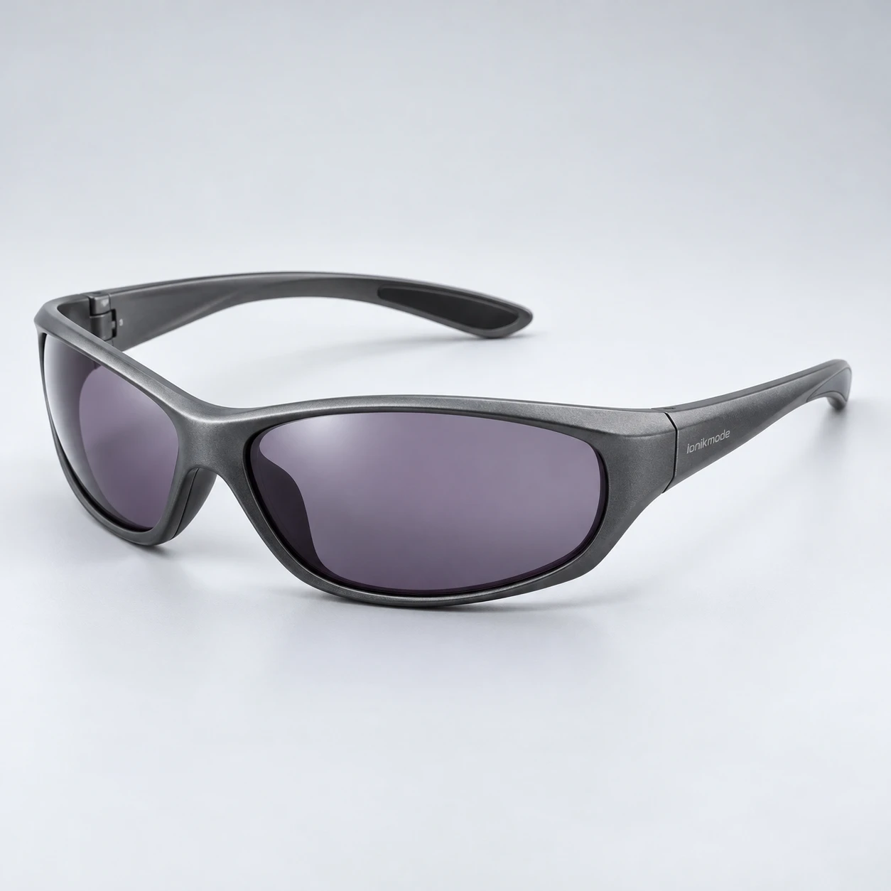 Arc Wrap, Graphite frame with purple gray lenses